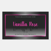 Etiket zwart-wit product Glamoureus roze Lijst (Voorkant)