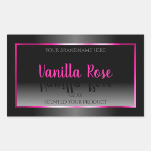 Etiket zwart-wit product Glamoureus roze Lijst