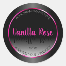 Etiket zwart-wit product Glamoureus roze Lijst