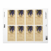 Etiket zwarte bessen wijnfles (Full Sheet)