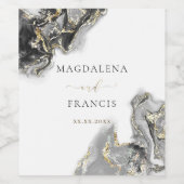 Etiket zwarte goudmarmer (Enkel label)