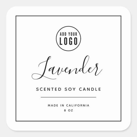 Etiket zwarte rand Logo toevoegen (Voorkant)