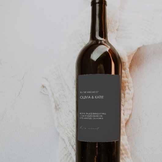 Etiket zwarte wijnfles Sjabloon