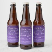 Etiketlabels voor flessen mousserende wijn, paarse bier etiket (Flessen)