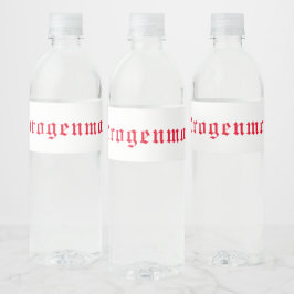 Etikette Wasserflasche Dihydrogenmonoxid Waterfles Etiket