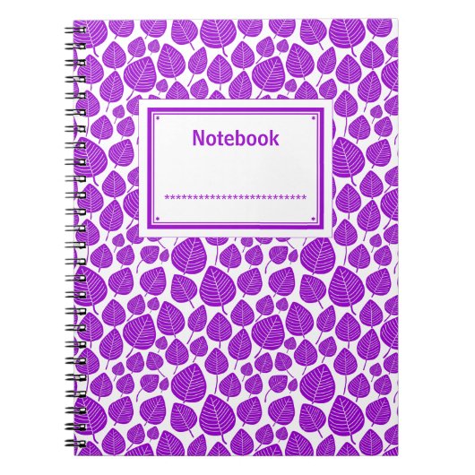 Etiketteerd - Paars op wit Notitieboek (Voorkant)
