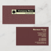 Etiketteerde rand - bruine ingegraveerde Tex Visitekaartje (Voorkant / Achterkant)