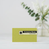 Etiketteerde rand - Geel in reliëfdruk Tex Visitekaartje (Staand voorkant)