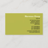 Etiketteerde rand - Geel in reliëfdruk Tex Visitekaartje (Achterkant)