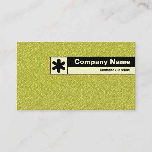 Etiketteerde rand - Geel in reliëfdruk Tex Visitekaartje (Voorkant)