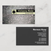 Etiketteerde rand - Waterdruppels op glas 02 Visitekaartje (Voorkant / Achterkant)