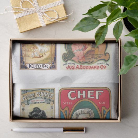 etiketten 20 10x15  ontkoppeling van voedsel tissuepapier (Geschenk)