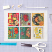 etiketten 21 10x15  ontkoppeling van voedsel tissuepapier (Craft)