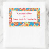 Etiketten aan te passen, Ditsy Oranje bloemenpatro (Tas)