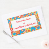 Etiketten aan te passen, Ditsy Oranje bloemenpatro (Envelop)