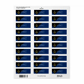 Etiketten aangepast Masonic Return-adres | Blauw e (Full Sheet)