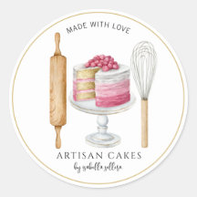 Etiketten bakkerijproducten voor gebak