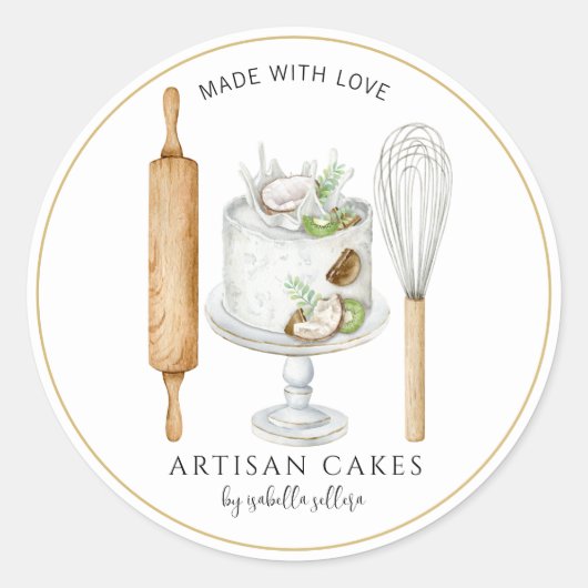 Etiketten bakkerijproducten voor gebak (Voorkant)