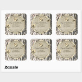 Etiketten beige boomschors Gold Lijst Voeg Logo to (Vel)