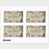 Etiketten beige boomschors Gold Lijst Voeg Logo to (Vel)