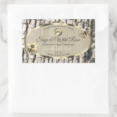 Etiketten beige boomschors Gold Lijst Voeg Logo to (Tas)