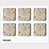 Etiketten beige boomschors Gold Lijst Voeg Logo to (Vel)