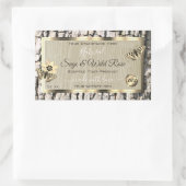 Etiketten beige boomschors Gold Lijst Voeg Logo to (Tas)