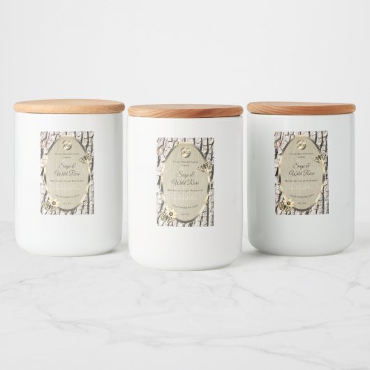 Etiketten beige boomschors Gold Lijst Voeg Logo to (Flessen)