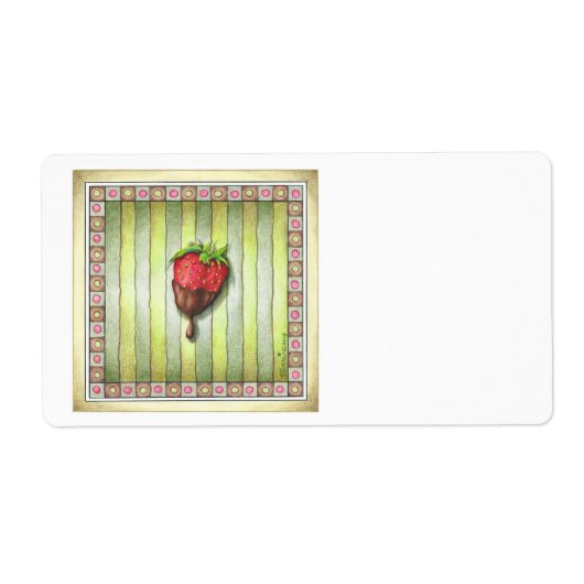 ETIKETTEN - CHOCOLADE AARDBEIEN (Voorkant)