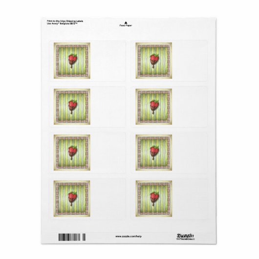 ETIKETTEN - CHOCOLADE AARDBEIEN (Full Sheet)