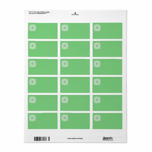 Etiketten - Cirkel- en diamantmonogram in groen (Full Sheet)