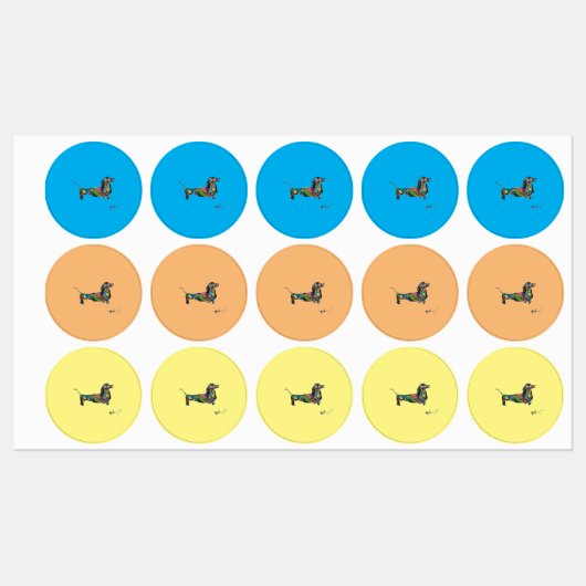Etiketten Dachshund Labels (Vel)