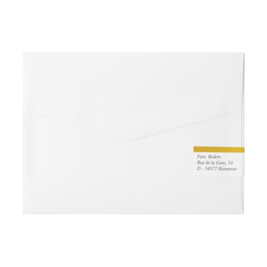 Etiketten gouden grens omwikkelbaar adreslabel (Achterkant)