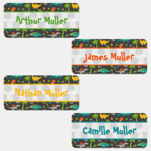 Etiketten Kinderkleding Dinosaurus Labels