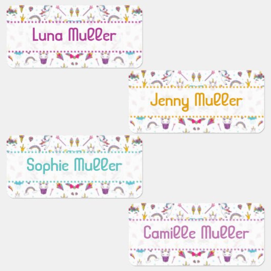 Etiketten Kinderkleding Thema Licorne Labels (Groep)
