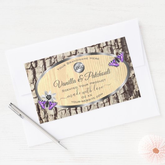 Etiketten Logo van natuurlijke boomschors (Envelop)