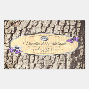 Etiketten Logo van natuurlijke boomschors