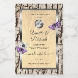 Etiketten Logo van natuurlijke boomschors