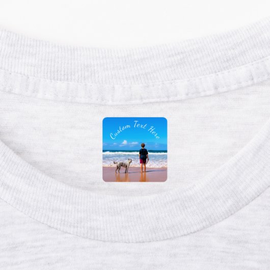 Etiketten met aangepaste fototekst - Uw fotoontwer Labels (Aangebracht)