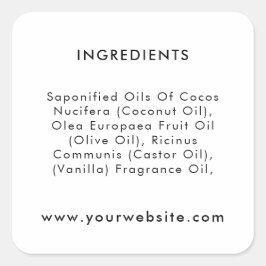 Etiketten met aangepaste tekstpakketten en ingredi