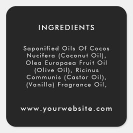 Etiketten met aangepaste tekstpakketten en ingredi