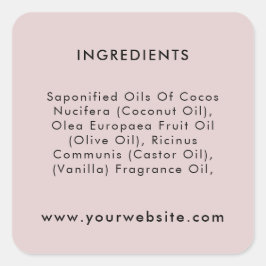 Etiketten met aangepaste tekstpakketten en ingredi