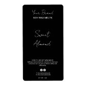 Etiketten met bewerkbare zwarte sojaswaxels (Voorkant)