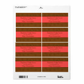 Etiketten met chocoladesaus of saus met fudge (Full Sheet)