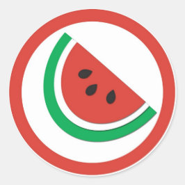 Etiketten met een watermeloensmaakcirkel