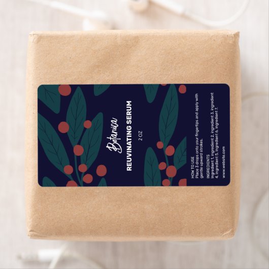 Etiketten met flaconhoudende organische serumdrupp (Insitu)