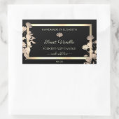 etiketten met flessenverpakkingen, zwart goud (Tas)