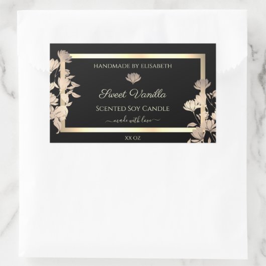 etiketten met flessenverpakkingen, zwart goud (Tas)