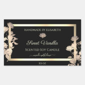 etiketten met flessenverpakkingen, zwart goud (Voorkant)