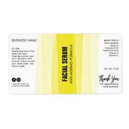 Etiketten met geel dropper flesje met stripe inkt